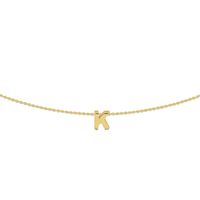 Ketting Geelgoud Letter 'K' 41-43-45 cm - thumbnail