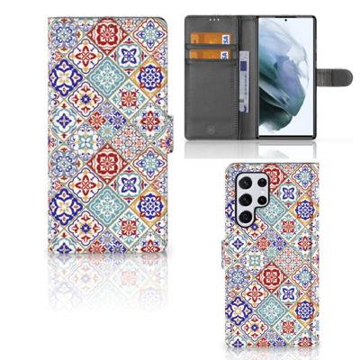 Samsung Galaxy S22 Ultra | Bookcase | Tiles Color