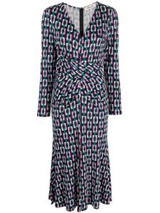 DVF Diane von Furstenberg robe-portefeuille New Timmy à imprimé - Noir