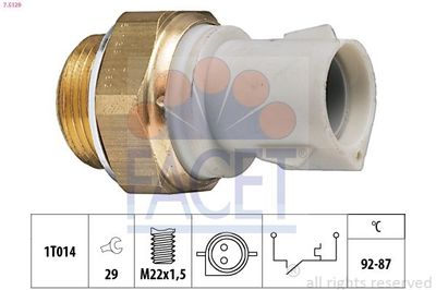 Temperatuurschakelaar, radiateurventilator 75129