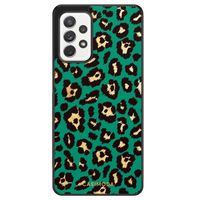 Samsung Galaxy A72 hoesje - Luipaard groen