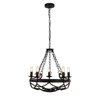 Searchlight Klassieke hanglampCartwheel Ø 54cm - 8905-5BK
