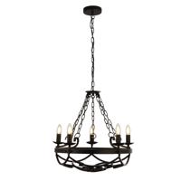 Searchlight Klassieke hanglampCartwheel Ø 54cm - 8905-5BK