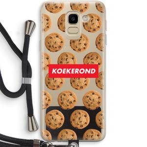 Koekerond: Samsung Galaxy J6 (2018) Transparant Hoesje met koord