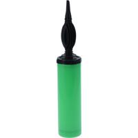 Ballonnen opblaaspomp met opzetstuk - kunststof - 28 cm - groen - opblazen - hulpmiddelen - thumbnail