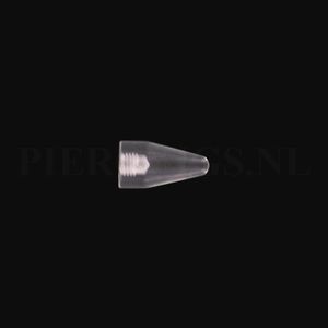 Spike 1.6 mm acryl transparant groot