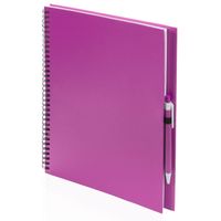 3x Schetsboeken/tekenboeken roze A4 formaat 80 vellen inclusief pennen