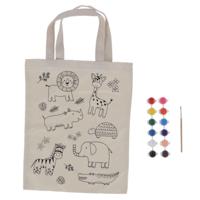 Esschert Design inkleurtas jungle 29x36,5cm inclusief verf en penseel