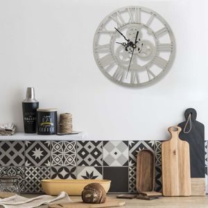 VidaXL Wandklok 30 cm acryl zilverkleurig