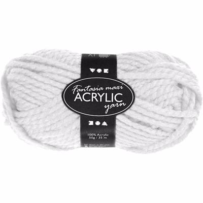 Hobby bolletje wol - acryl - wit - 35 mtr - garen - maxi bolletje - breien/haken
