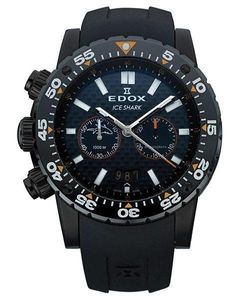 Horlogeband Edox 10301 / Loc-22 Rubber Zwart