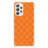 Samsung Galaxy A53 5G Doorzichtige Silicone Hoesje Batik Oranje - thumbnail