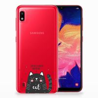 Samsung Galaxy A10 Telefoonhoesje met Naam Cat Good Day - thumbnail