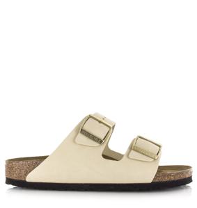 BIRKENSTOCK Birkenstock - Arizona Nubuck Ecru narrow Beige Nubuck Plateau sandalen Dames