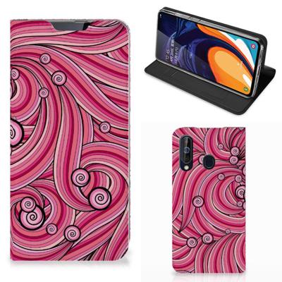 Samsung Galaxy A60 | Bookcase | Swirl Pink