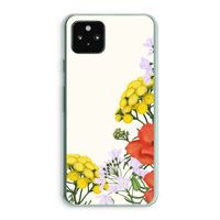 Wilde bloemen: Google Pixel 5a 5G Transparant Hoesje