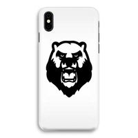 Angry Bear (white): iPhone Xs Volledig Geprint Hoesje