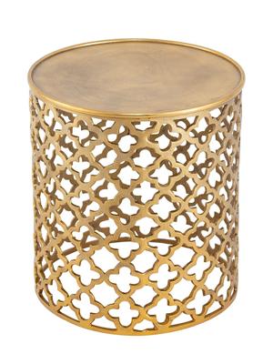 Sophie - bijzettafel - zilver of goud - aluminium - ø 40 x 45 cm