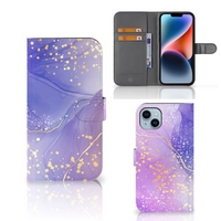 Hoesje voor iPhone 15 Plus Watercolor Paars - thumbnail