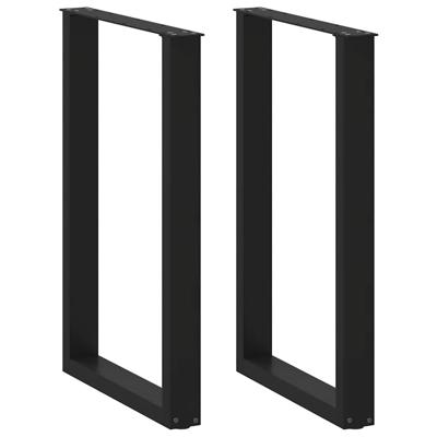 Bartafelpoten 2 st U-vormig 60x(90-91) cm staal zwart