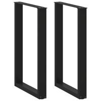 Bartafelpoten 2 st U-vormig 60x(90-91) cm staal zwart
