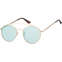 Zonnebril montana met lichtgroen glas mtl goud