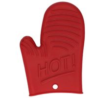 Siliconen ovenwant/ovenhandschoen donker rood 15,5 x 21 cm   -