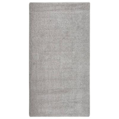 VidaXL Vloerkleed shaggy anti-slip 80x150 cm lichtgrijs
