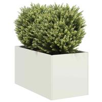 VidaXL Plantenbak 40x80x40 cm koudgewalst staal wit