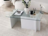 Rechthoekige salontafel CAPELLA 105 cm wit - thumbnail