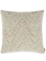 Missoni Home petit coussin Gres à motif zig-zag - Blanc