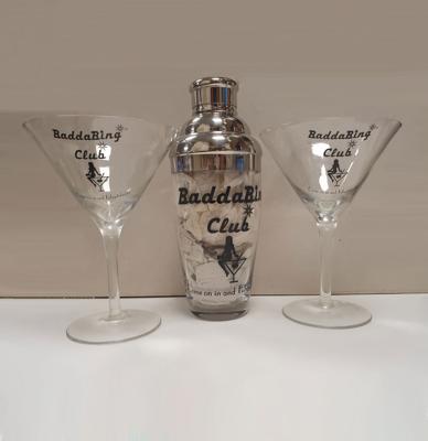 Vintage Cocktail Shaker Glasses Set