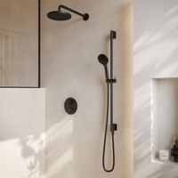 Hotbath Cobber Inbouw Regendoucheset Met 2-Weg-Omstel, Wandarm, Hoofddouche 20cm, 3-Standen Handdouche En Glijstang Geborsteld Nikkel - thumbnail