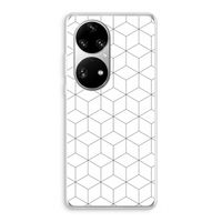 Zwart-witte kubussen: Huawei P50 Pro Transparant Hoesje
