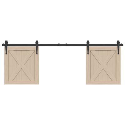 VidaXL Ophangset voor schuifdeur 152 cm koolstofstaal