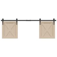 VidaXL Ophangset voor schuifdeur 152 cm koolstofstaal