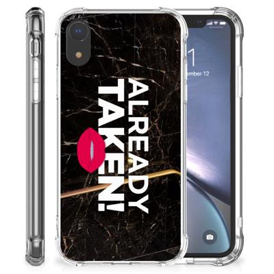 Apple iPhone Xr Telefoonhoesje met tekst Already Taken Black Apple iPhone Xr Telefoonhoesje met tekst Already Taken Black