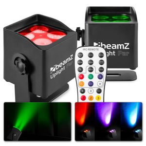 BeamZ BBP44 - Set van 2 compacte accu Uplights IP65 (geschikt voor