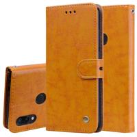 Business Style olie Wax textuur horizontale Flip lederen case voor Xiaomi Redmi Note7 met houder & card slots & portemonnee (bruin)