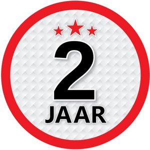 2 jaar leeftijd sticker rond 15 cm verjaardag versiering