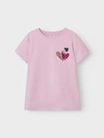 Name it zomer korte mouw t-shirt meisjes - roze - regular fit - NkfKassia