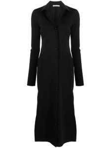 Alexander Wang robe-chemise mi-longue à logo embossé - Noir