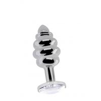 Ribbed Diamond Plug - Zilver