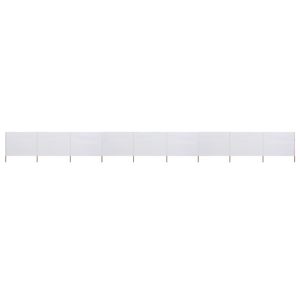 VidaXL Windscherm 9-panelen 1200x80 cm stof zandwit