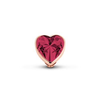 Melano Twisted Heart Steentje Fuchsia Rosé