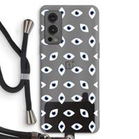 Eyes pattern: OnePlus Nord 2 5G Transparant Hoesje met koord - thumbnail