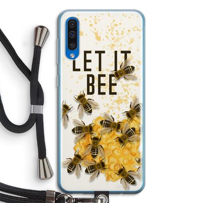 Let it bee: Samsung Galaxy A50 Transparant Hoesje met koord