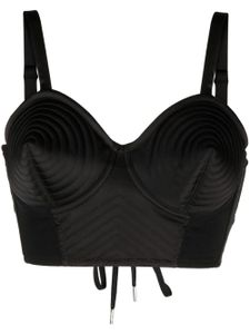 Jean Paul Gaultier x Lotta Volkova brassière en satin - Noir