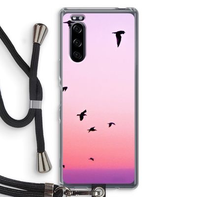 Fly away: Sony Xperia 5 Transparant Hoesje met koord