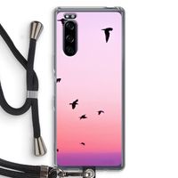 Fly away: Sony Xperia 5 Transparant Hoesje met koord